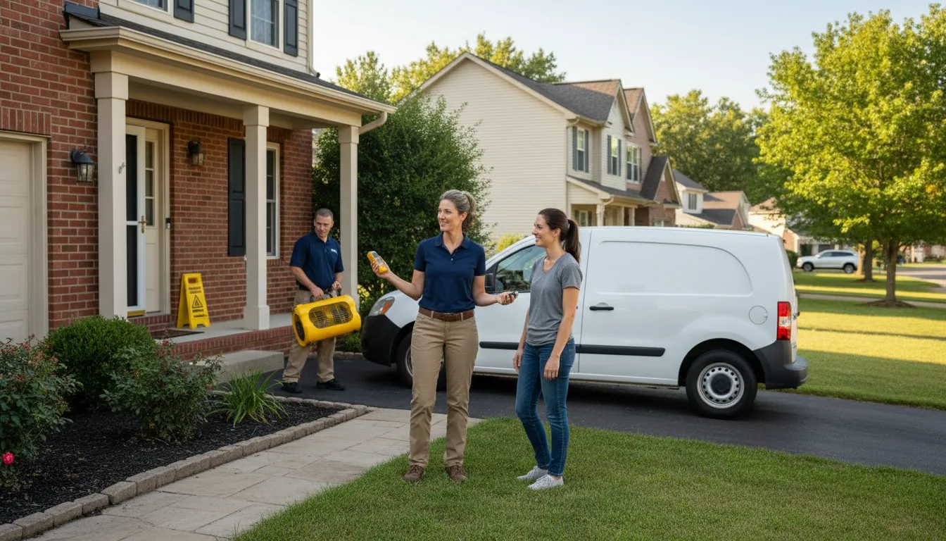 Residential water damage restoration in Perry, LA